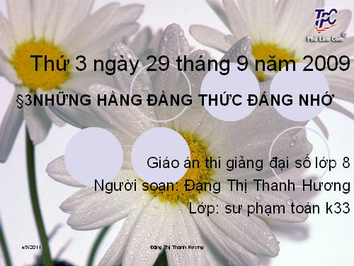 Chương I. §3. Những hằng đẳng thức đáng nhớ