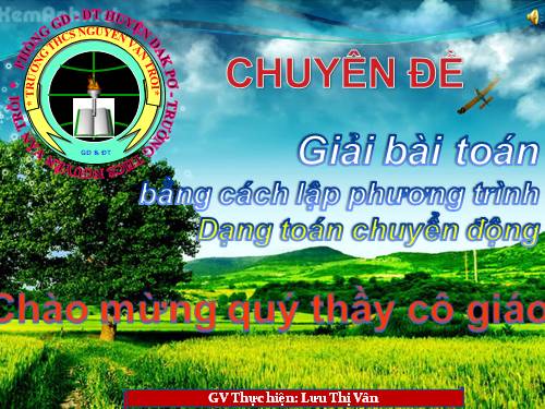 Chương III. §7. Giải bài toán bằng cách lập phương trình (tiếp)