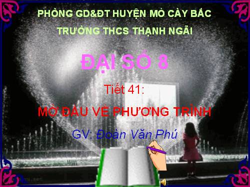 Chương III. §1. Mở đầu về phương trình