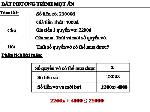 Chương IV. §3. Bất phương trình một ẩn