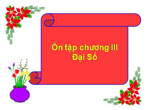 Ôn tập Chương III. Phương trình bậc nhất một ẩn