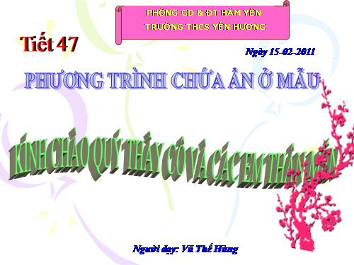 Chương III. §5. Phương trình chứa ẩn ở mẫu