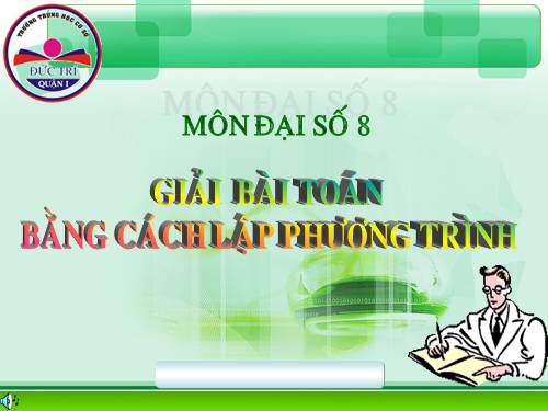 Chương III. §6. Giải bài toán bằng cách lập phương trình