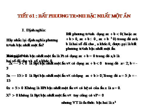 Chương IV. §4. Bất phương trình bậc nhất một ẩn