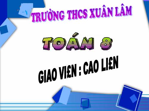 Chương III. §3. Phương trình đưa được về dạng ax + b = 0