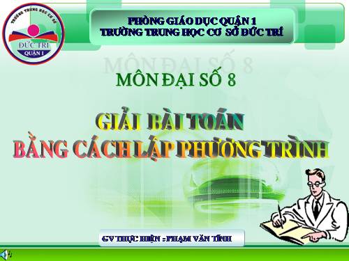 Chương III. §6. Giải bài toán bằng cách lập phương trình