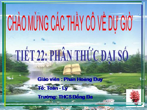 Chương II. §1. Phân thức đại số