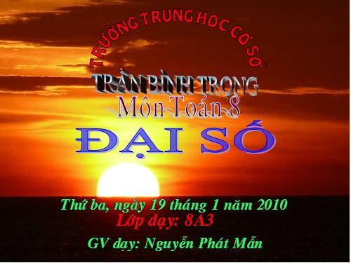 Chương III. §3. Phương trình đưa được về dạng ax + b = 0