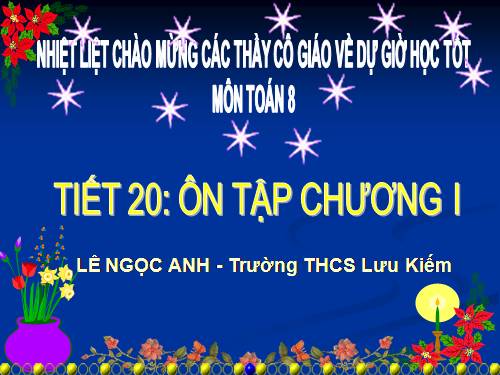 Ôn tập Chương I. Phép nhân và phép chia các đa thức