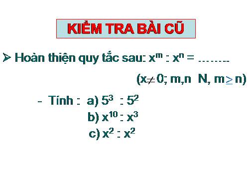 Chương I. §11. Chia đa thức cho đơn thức