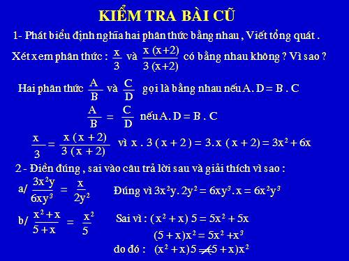 Chương II. §2. Tính chất cơ bản của phân thức