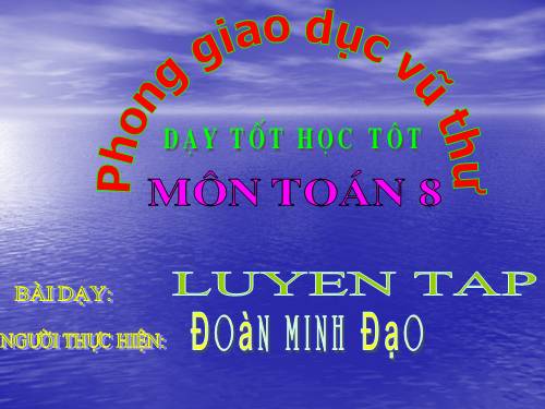 Các bài Luyện tập