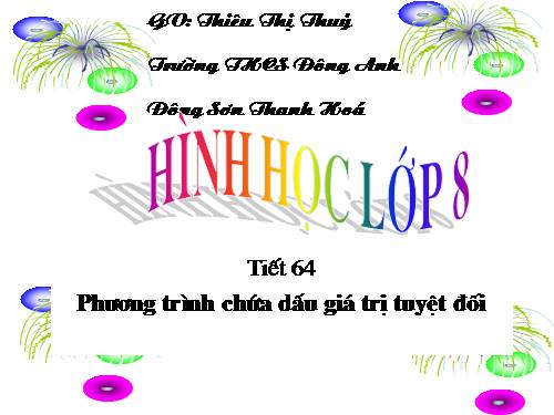 Chương IV. §5. Phương trình chứa dấu giá trị tuyệt đối