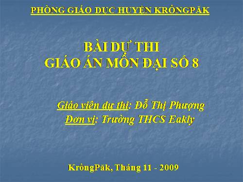 Chương III. §2. Phương trình bậc nhất một ẩn và cách giải