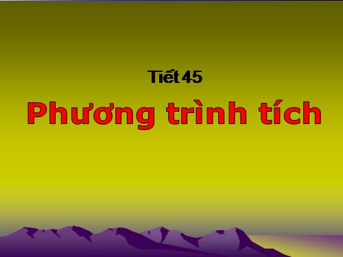 Chương III. §4. Phương trình tích