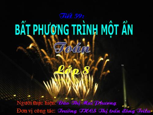 Chương IV. §4. Bất phương trình bậc nhất một ẩn