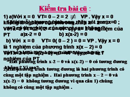 Chương III. §2. Phương trình bậc nhất một ẩn và cách giải