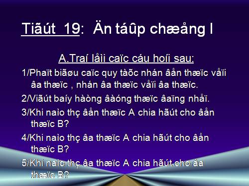 Ôn tập Chương I. Phép nhân và phép chia các đa thức