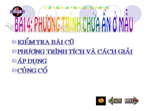 Chương III. §5. Phương trình chứa ẩn ở mẫu