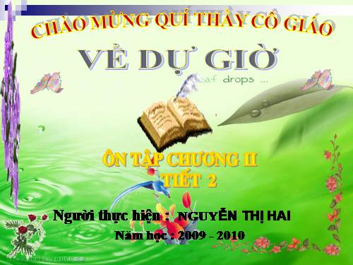 Ôn tập Chương II. Phân thức đại số