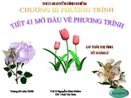 Chương III. §1. Mở đầu về phương trình