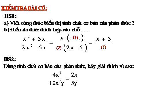 Chương II. §3. Rút gọn phân thức