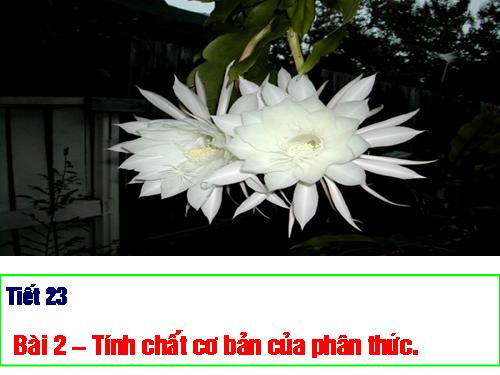 Chương II. §2. Tính chất cơ bản của phân thức