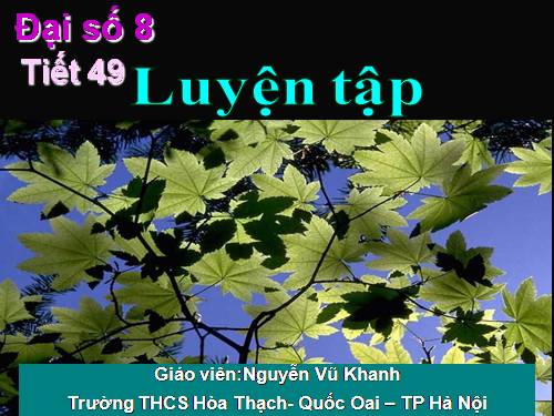 Các bài Luyện tập