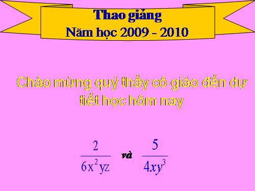 Chương II. §4. Quy đồng mẫu thức nhiều phân thức