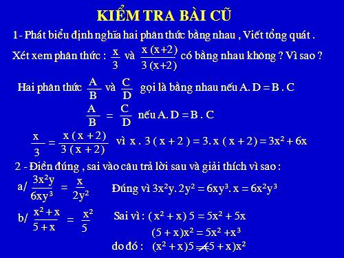 Chương II. §2. Tính chất cơ bản của phân thức