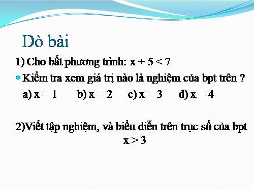 Chương IV. §4. Bất phương trình bậc nhất một ẩn