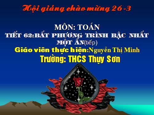 Chương IV. §4. Bất phương trình bậc nhất một ẩn