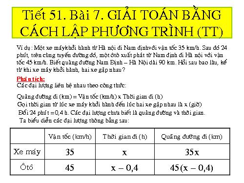 Chương III. §6. Giải bài toán bằng cách lập phương trình