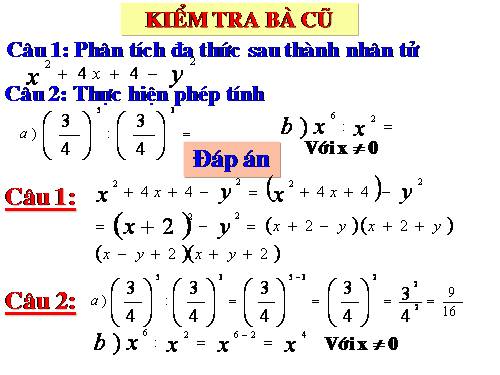 Chương I. §10. Chia đơn thức cho đơn thức