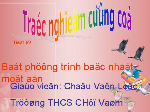 Trắc nghiệm  cũng cốTiét 62  ĐS 8