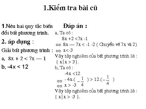 Chương IV. §4. Bất phương trình bậc nhất một ẩn