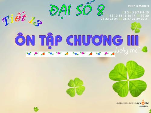 Ôn tập Chương III. Phương trình bậc nhất một ẩn