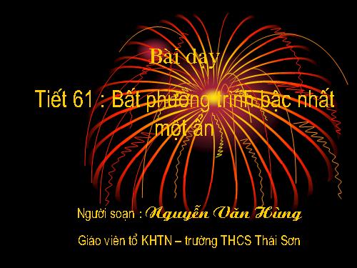 Chương IV. §4. Bất phương trình bậc nhất một ẩn