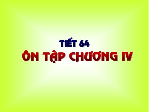 Ôn tập Chương IV. Bất phương trình bậc nhất một ẩn