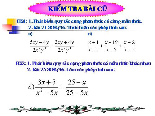 Các bài Luyện tập