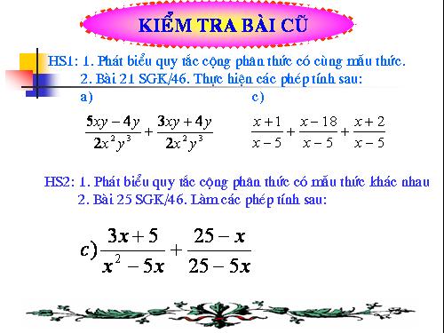 Các bài Luyện tập