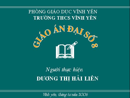 Chương III. §2. Phương trình bậc nhất một ẩn và cách giải