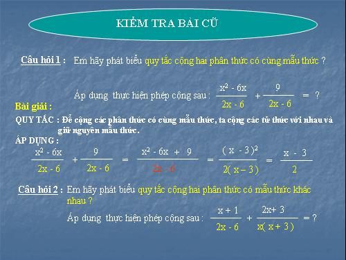 Các bài Luyện tập