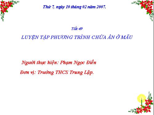 Chương III. §5. Phương trình chứa ẩn ở mẫu