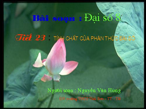 Chương II. §2. Tính chất cơ bản của phân thức