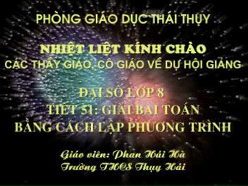 Chương III. §6. Giải bài toán bằng cách lập phương trình