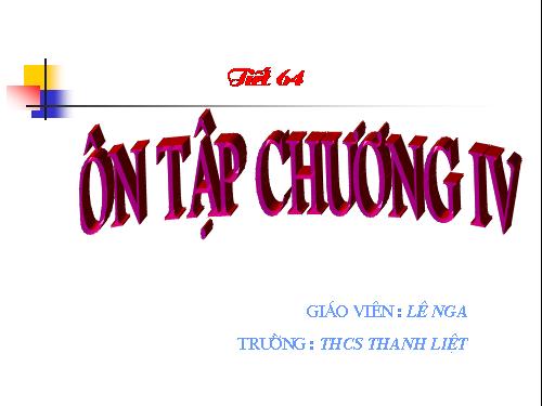 Ôn tập Chương IV. Bất phương trình bậc nhất một ẩn