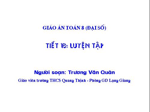 Các bài Luyện tập