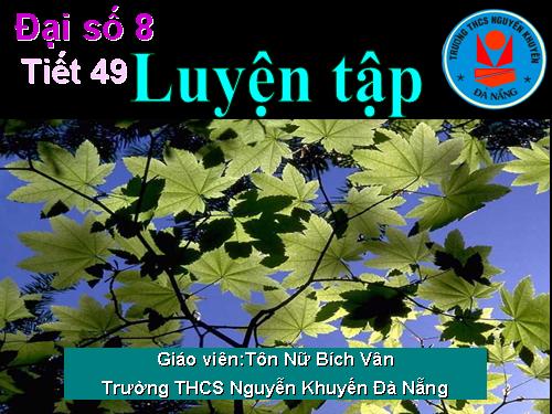 Các bài Luyện tập