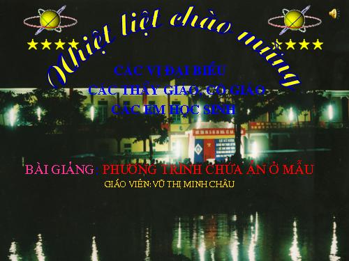 Chương III. §5. Phương trình chứa ẩn ở mẫu